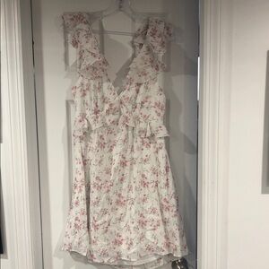 Altar'd State White and Pink Floral Dress XL